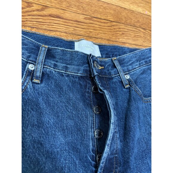 Everlane Womens Way-Wide Crop Jeans Size 29 31x20 Blue Dark Wash Denim Cropped - Picture 3 of 8